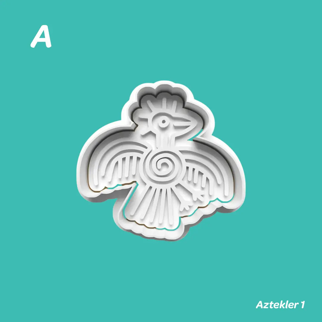 Aztekler 1 - Kurabiye Kalıbı Damga ve Kesici Set