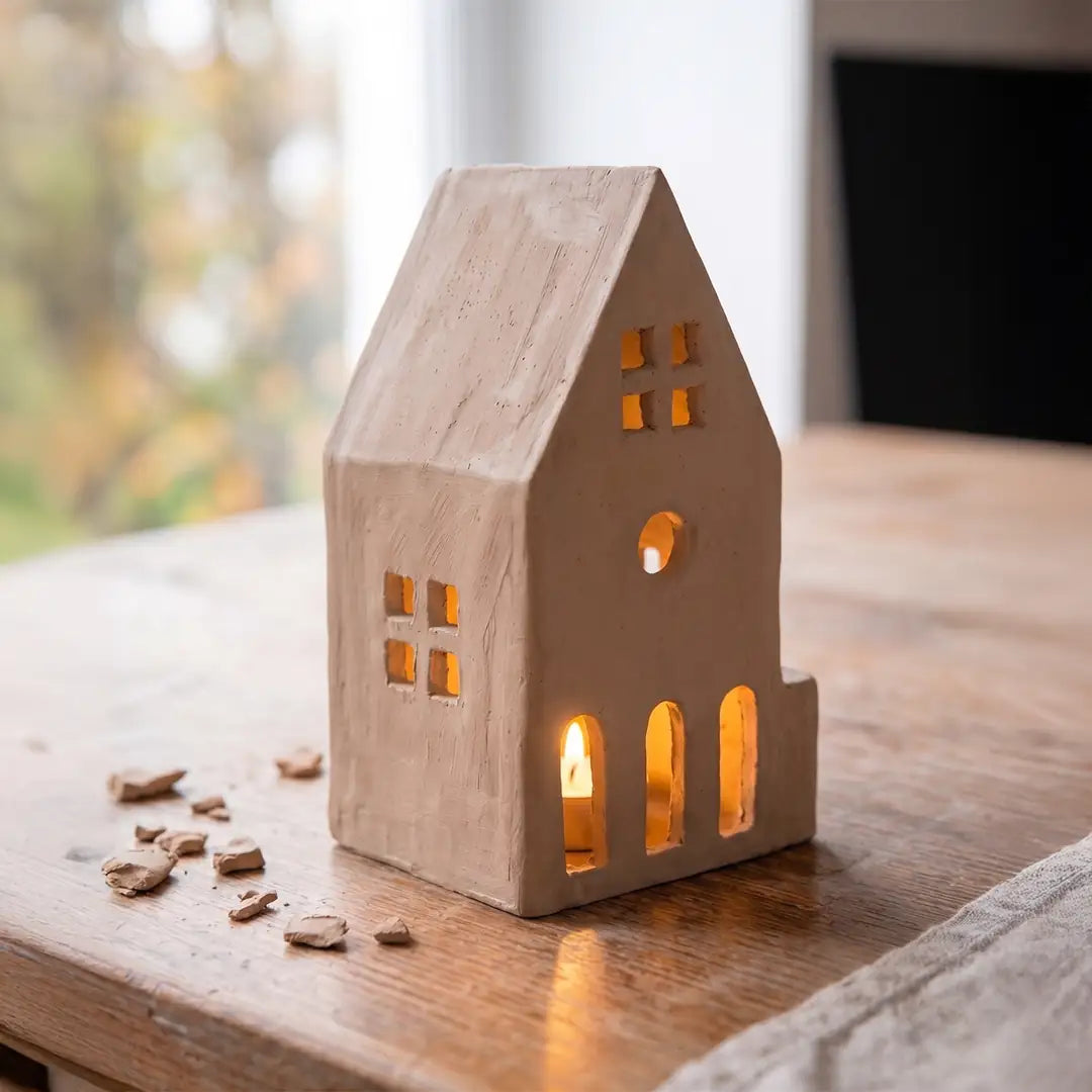 Minyatür Ev 04 Tealight Mumluk Kesici Şablon Seti