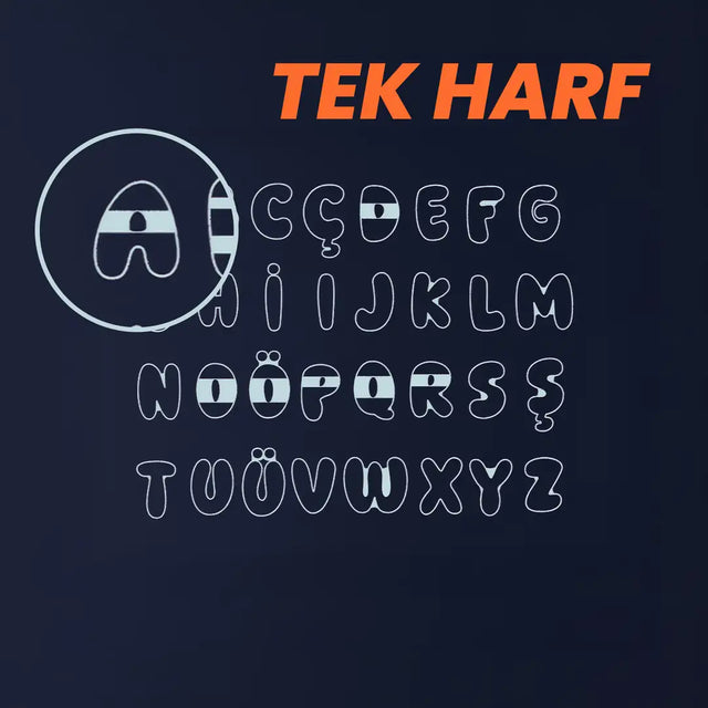 Dolgun Harfler (TEK HARF) Kesici