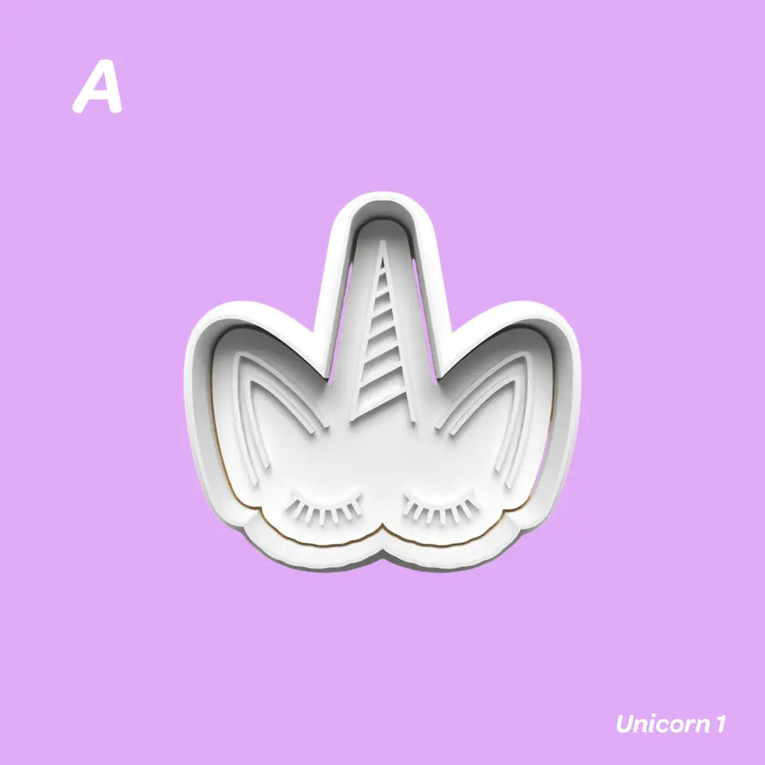 Unicorn 1 - Kurabiye Kalıbı Damga ve Kesici Set