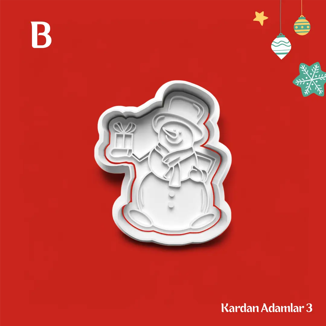 Kardan Adamlar 3 - Kurabiye Kalıbı Damga ve Kesici Set