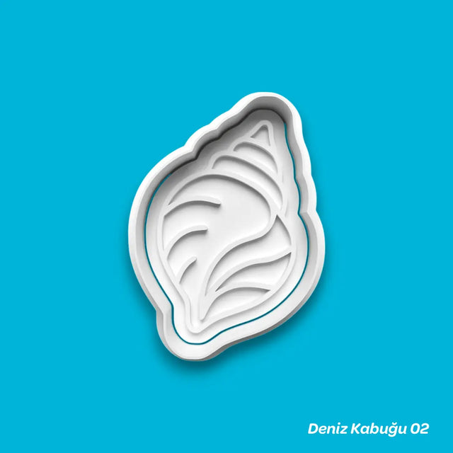 Deniz Kabuğu 02  - Kurabiye Kalıbı Damga ve Kesici