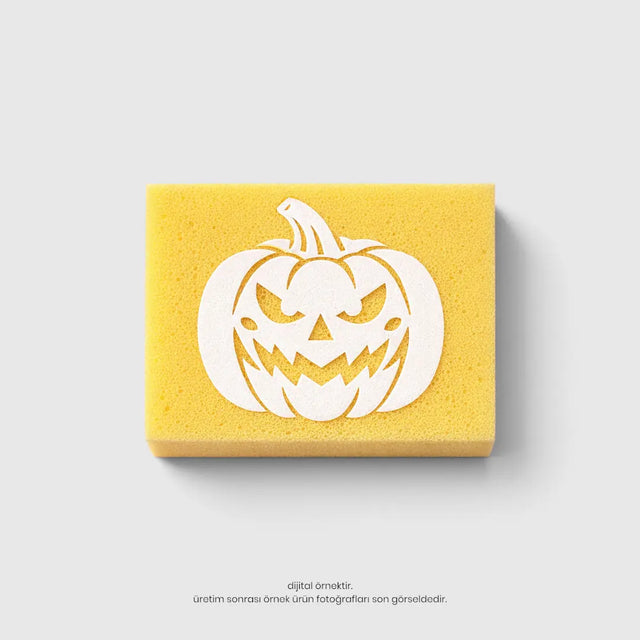 Balkabağı Halloween Sünger Damga - Seramik Sır Altı Mührü