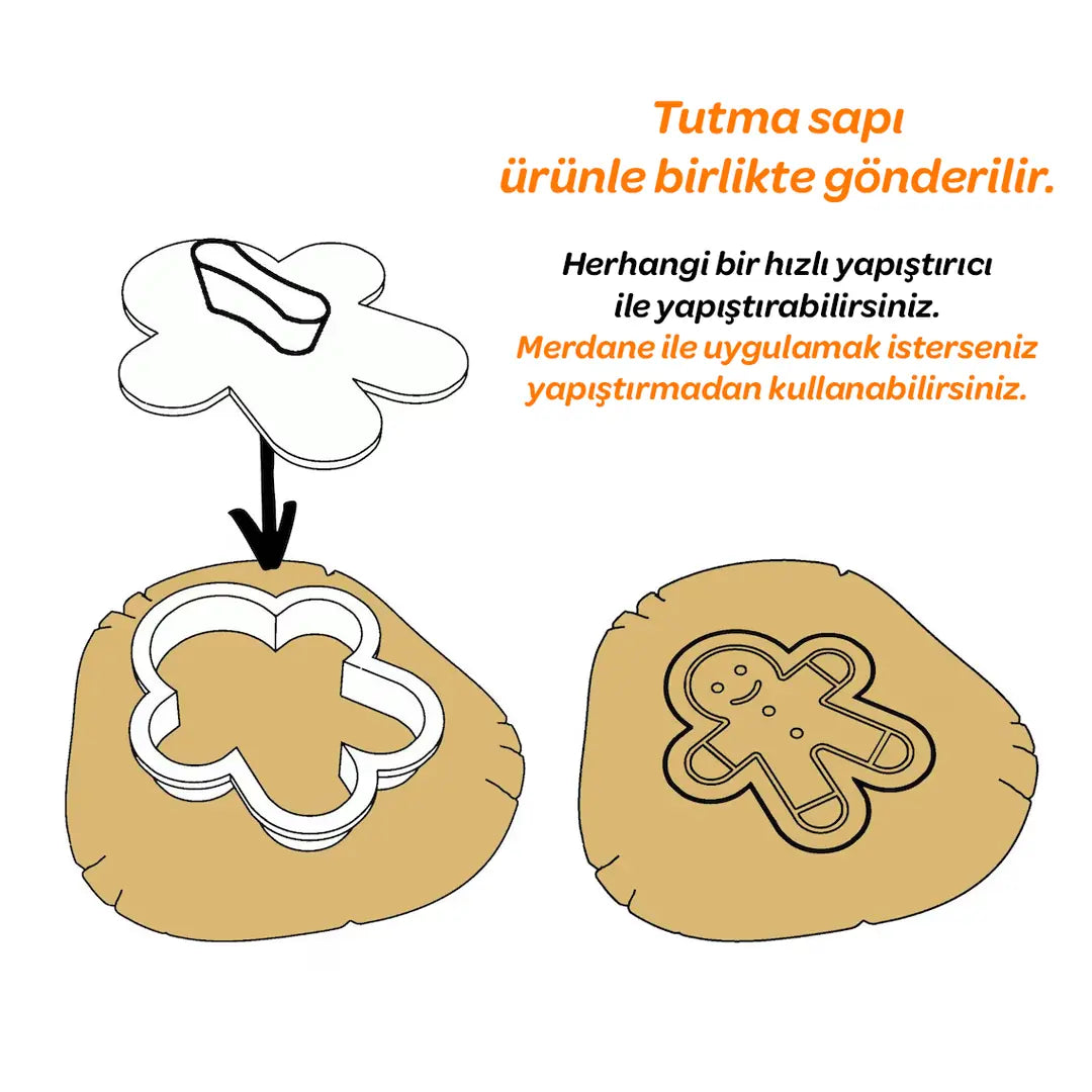 Yılbaşı Konsept 15 - Kurabiye Kalıbı Damga ve Kesici Set