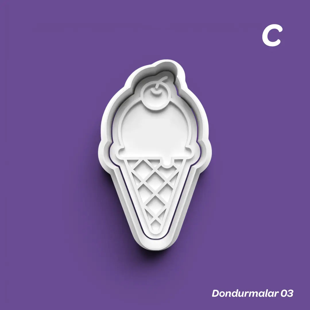 Dondurmalar 03 - Kurabiye Kalıbı Damga ve Kesici Set