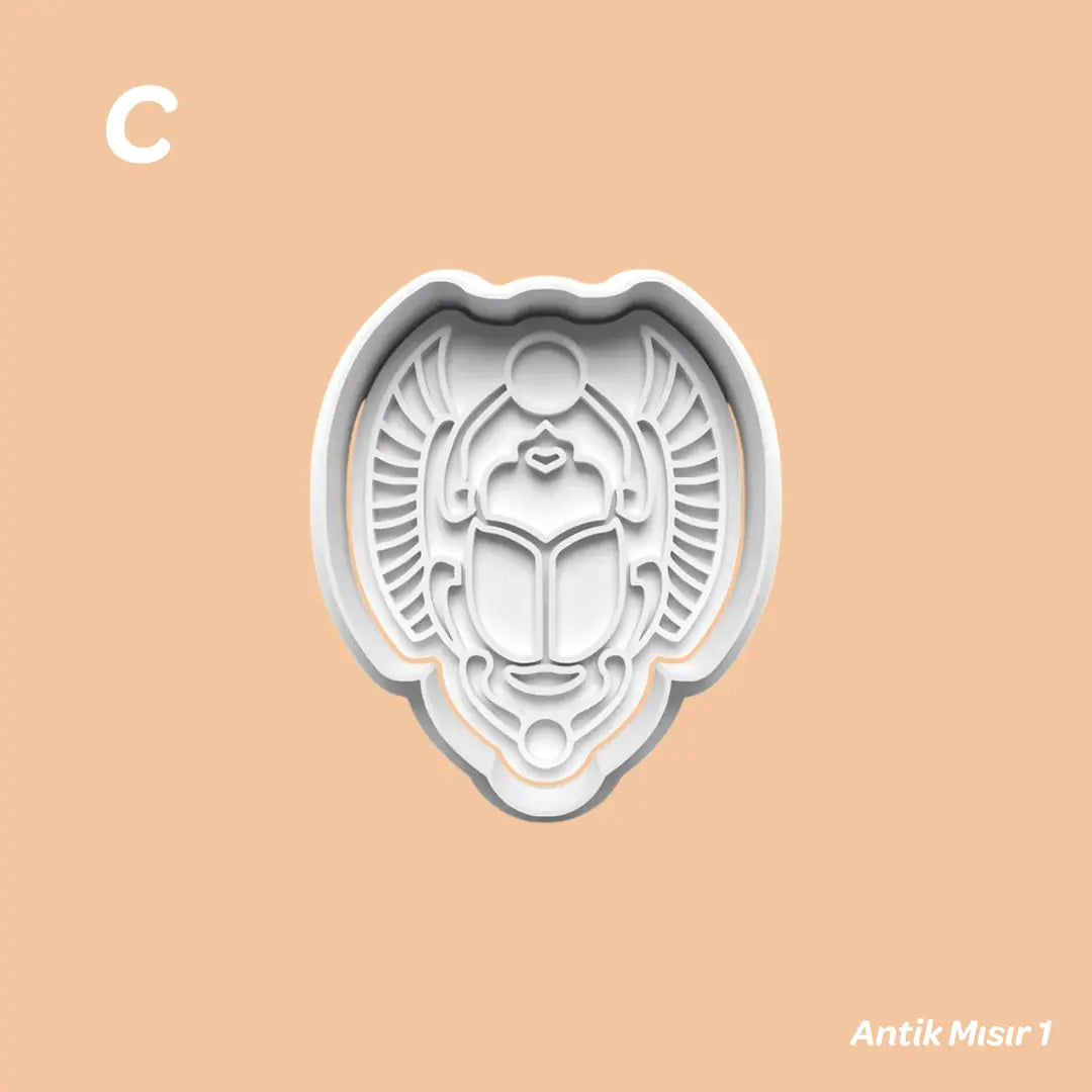 Antik Mısır 1 - Kurabiye Kalıbı Damga ve Kesici Set