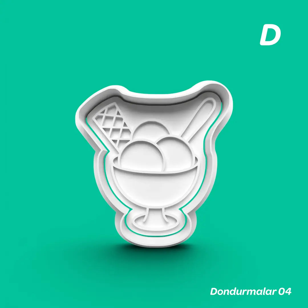 Dondurmalar 04 - Kurabiye Kalıbı Damga ve Kesici Set