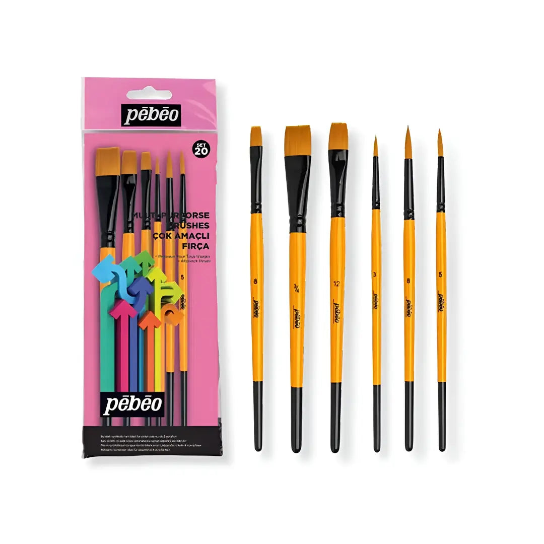 Pebeo 6'lı Karışık Fırça Seti SET 20
