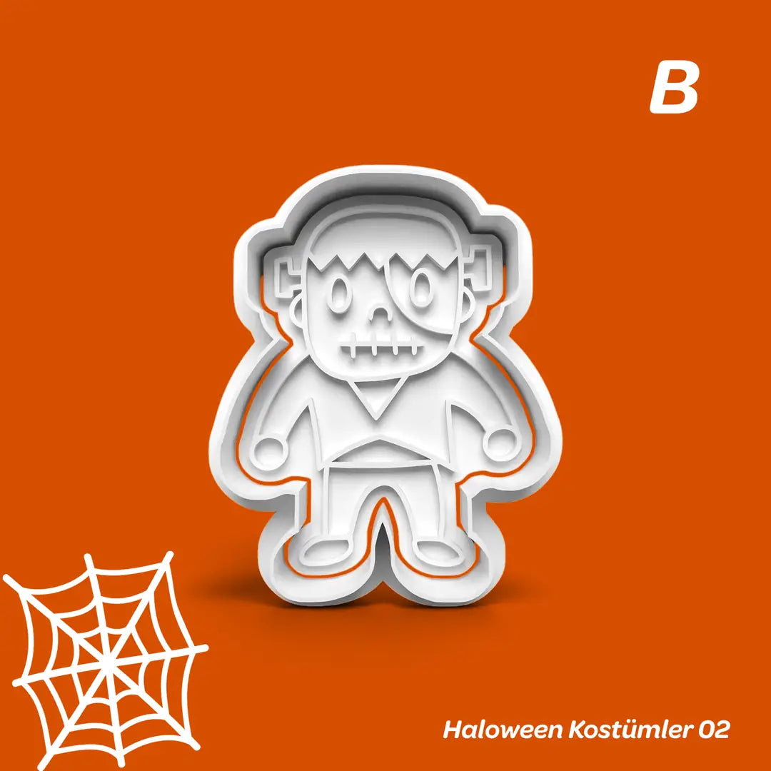 Halloween Kostümler 02 - Kurabiye Kalıbı Damga ve Kesici Set