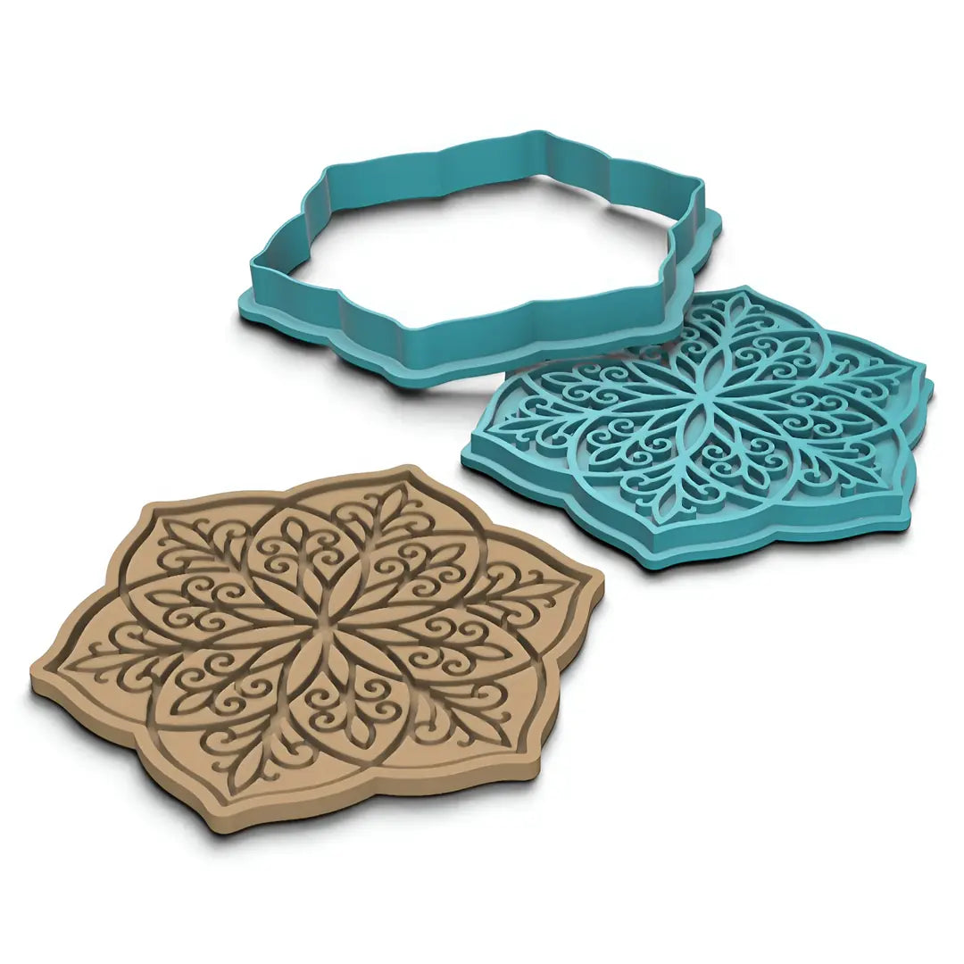 Mandala 04 - Kurabiye Kalıbı Damga ve Kesici Set