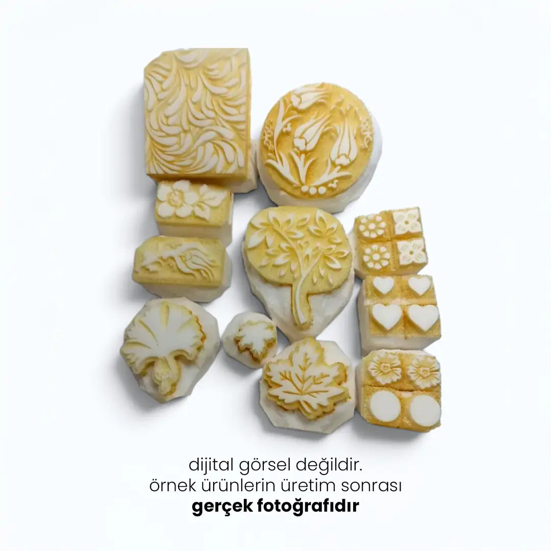 Ayçiçeği 02 Sünger Damga - Seramik Sır Altı Mührü