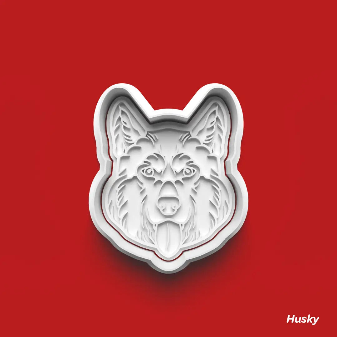 Husky - Köpek Cinsleri Serisi Kurabiye Kalıbı Damga ve Kesici Set