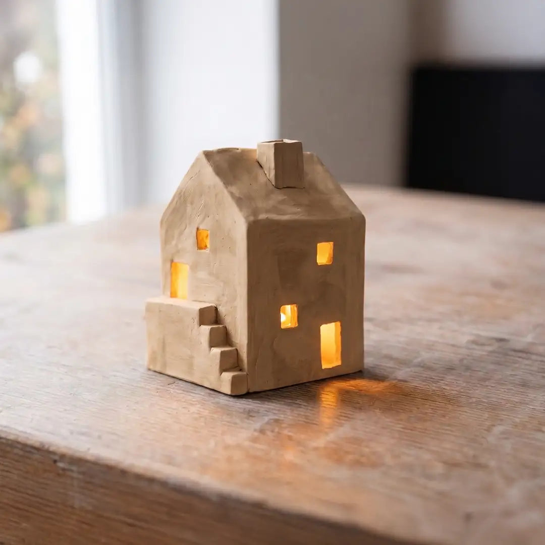Minyatür Ev 03 Tealight Mumluk Kesici Şablon Seti