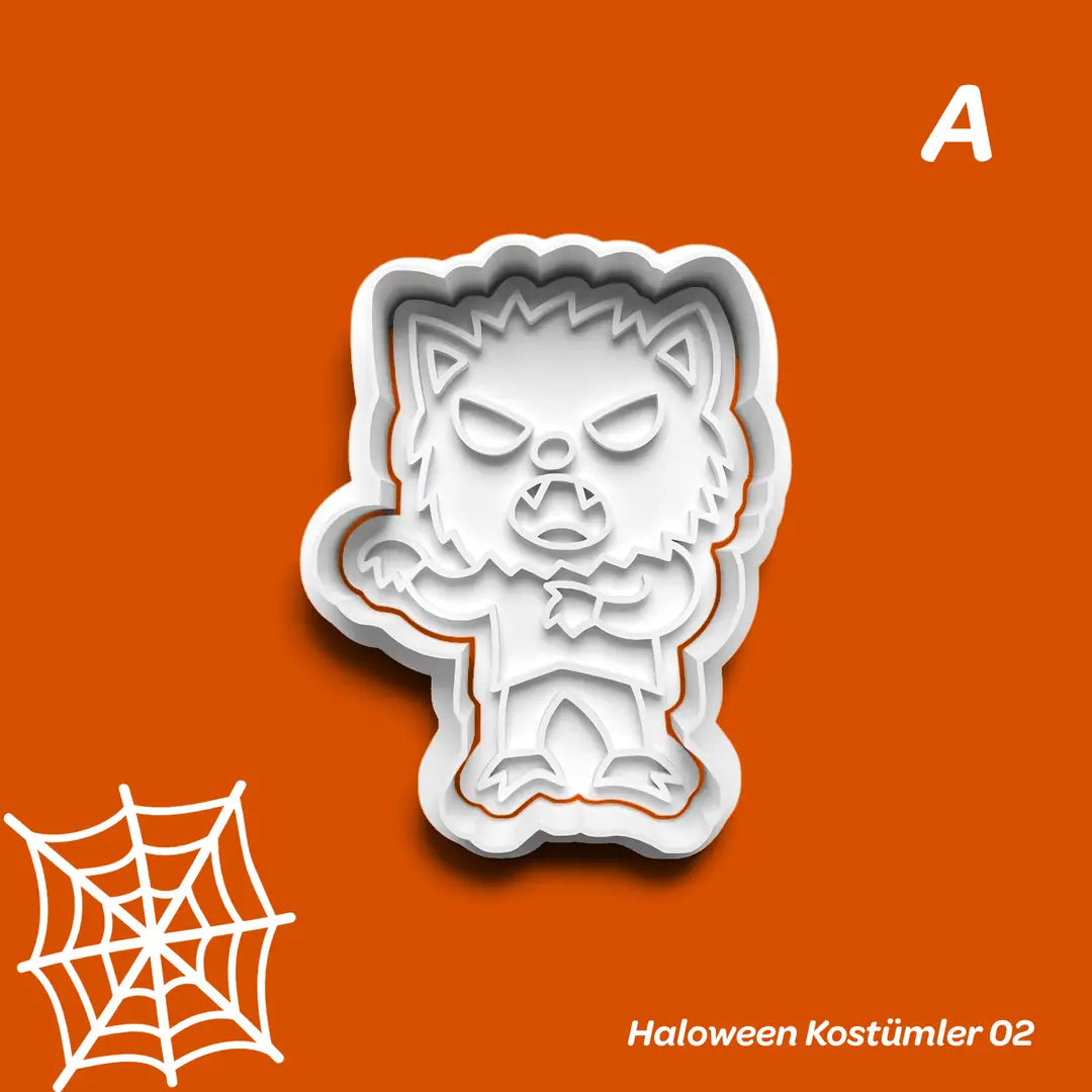 Halloween Kostümler 02 - Kurabiye Kalıbı Damga ve Kesici Set