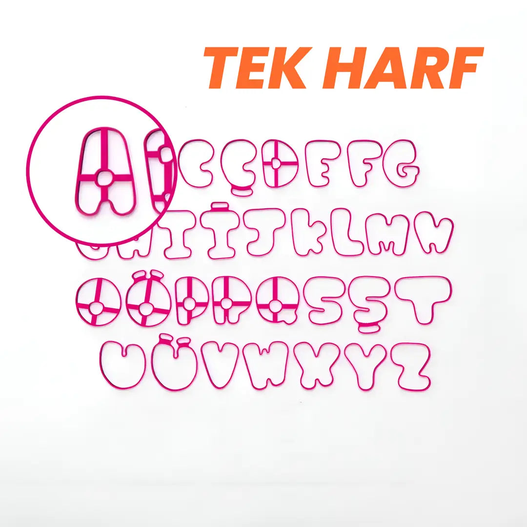 Amorf Harfler (TEK HARF) Kesici