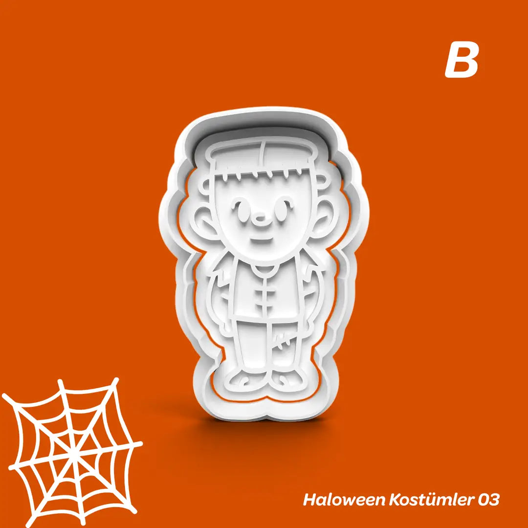 Halloween Kostümler 03 - Kurabiye Kalıbı Damga ve Kesici Set