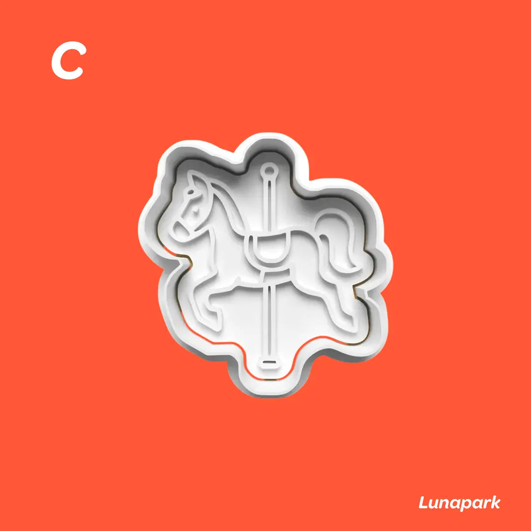 Lunapark - Kurabiye Kalıbı Damga ve Kesici Set