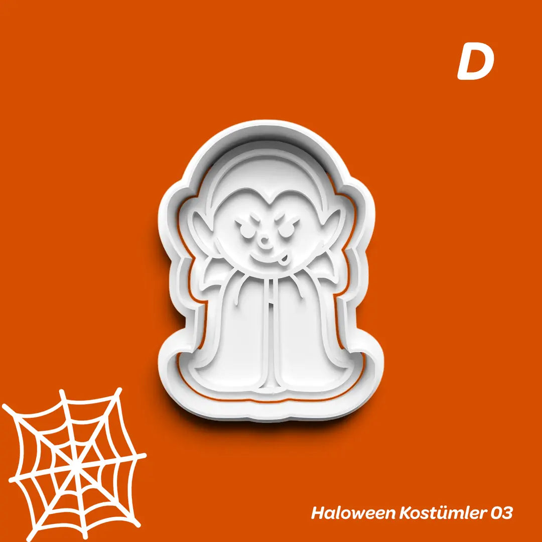 Halloween Kostümler 03 - Kurabiye Kalıbı Damga ve Kesici Set