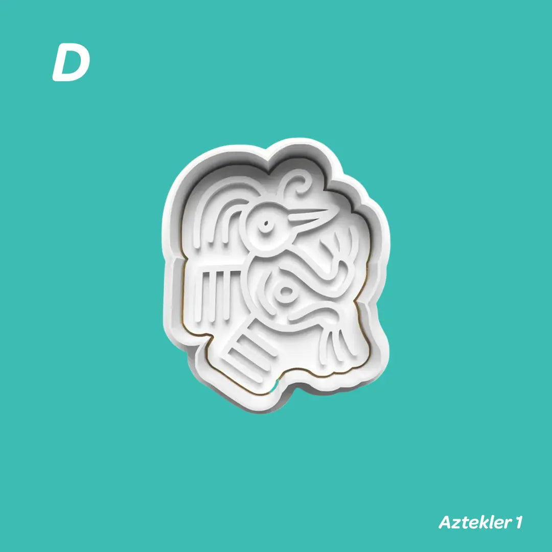 Aztekler 1 - Kurabiye Kalıbı Damga ve Kesici Set