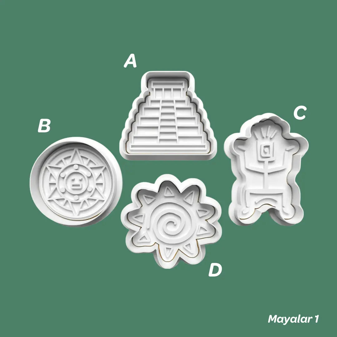Mayalar 1 - Kurabiye Kalıbı Damga ve Kesici Set
