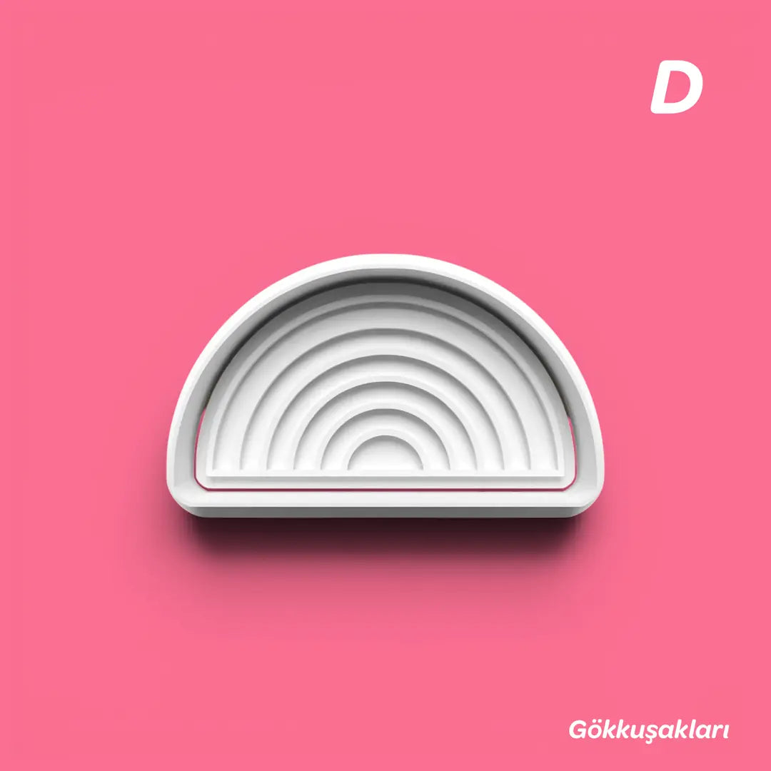 Gökkuşakları - Kurabiye Kalıbı Damga ve Kesici Set