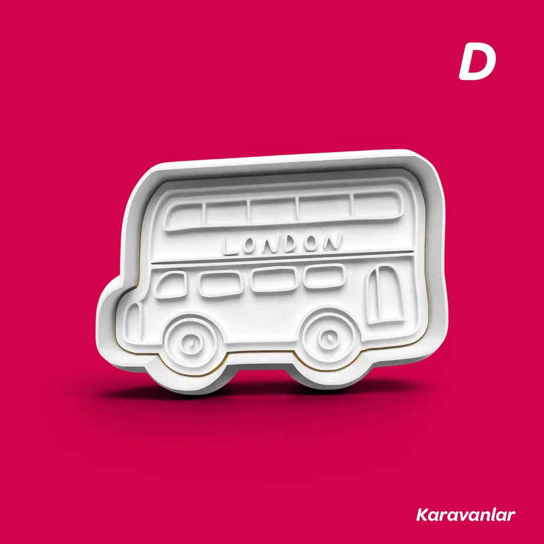 Karavanlar - Kurabiye Kalıbı Damga ve Kesici Set