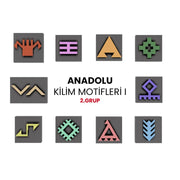 Anadolu Kilim Motifleri I - 2.grup Mühür ve Kesici Set