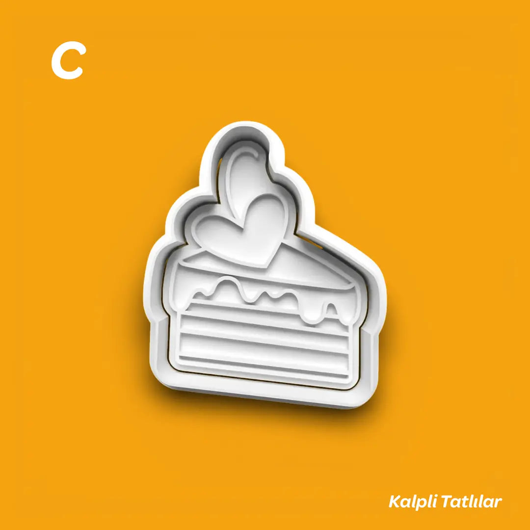 Kalpli Tatlılar - Kurabiye Kalıbı Damga ve Kesici Set