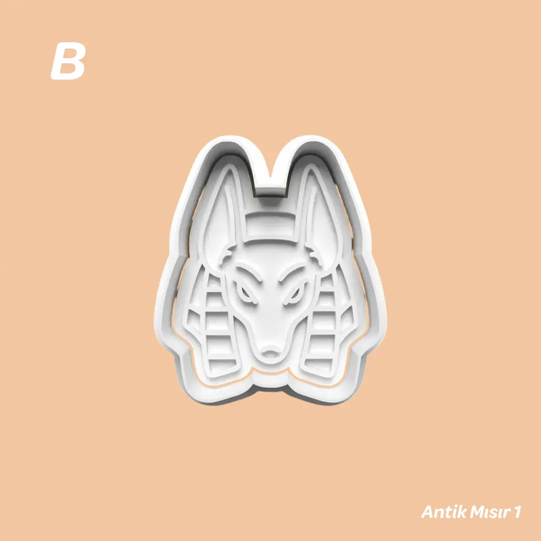 Antik Mısır 1 - Kurabiye Kalıbı Damga ve Kesici Set