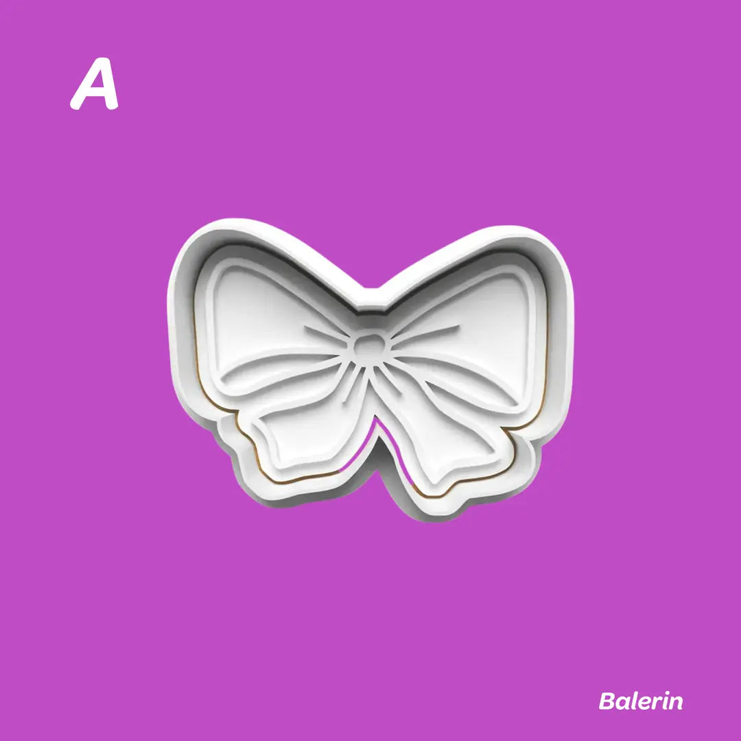 Balerin - Kurabiye Kalıbı Damga ve Kesici Set