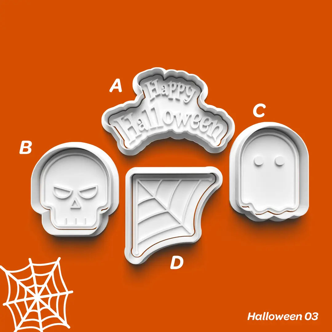 Halloween 03 - Kurabiye Kalıbı Damga ve Kesici Set