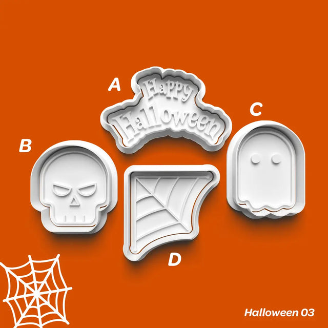 Halloween 03 - Kurabiye Kalıbı Damga ve Kesici Set