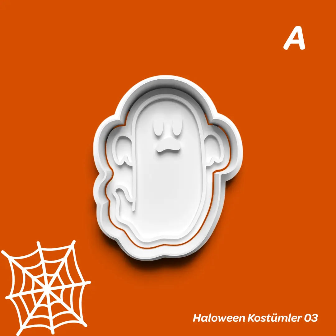 Halloween Kostümler 03 - Kurabiye Kalıbı Damga ve Kesici Set