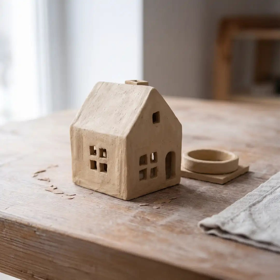Minyatür Ev 02 Tealight Mumluk Kesici Şablon Seti