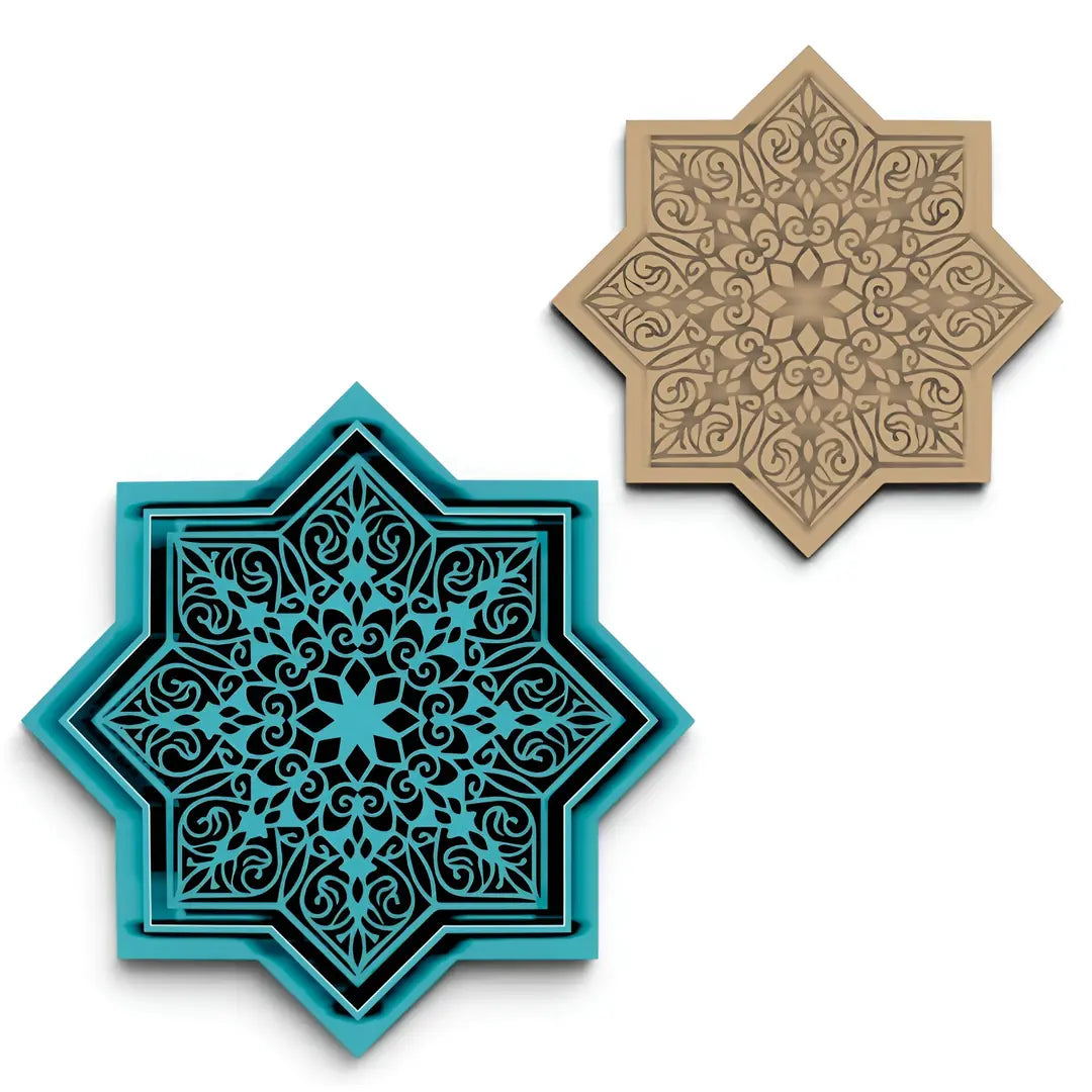 Mandala 05 - Kurabiye Kalıbı Damga ve Kesici Set