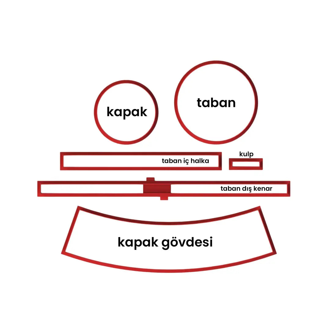 Konik Tereyağlık Kesici Şablon Seti