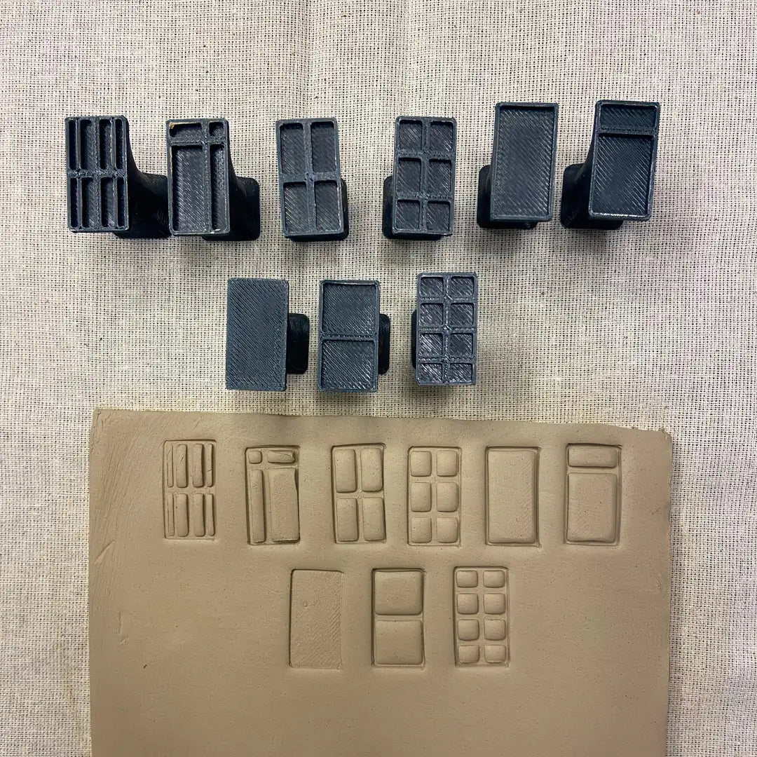 Pencere Mühür Seti - Dikdörtgen Model 9 Parça SET