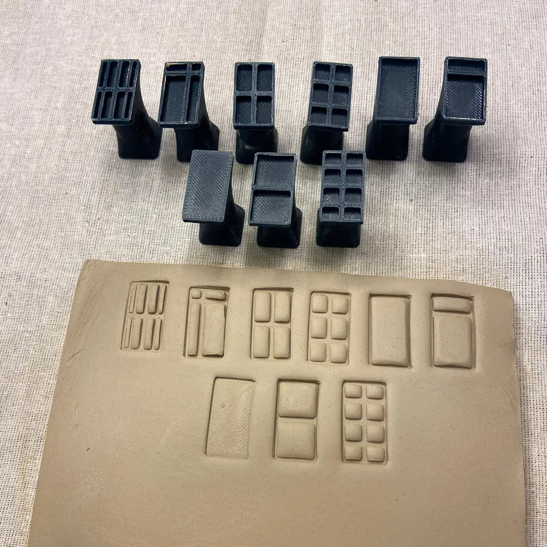 Pencere Mühür Seti - Dikdörtgen Model 9 Parça SET