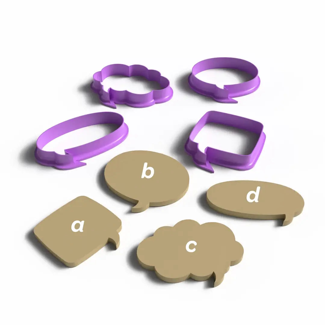 Konuşma Balonları Kesici Kalıp Seti