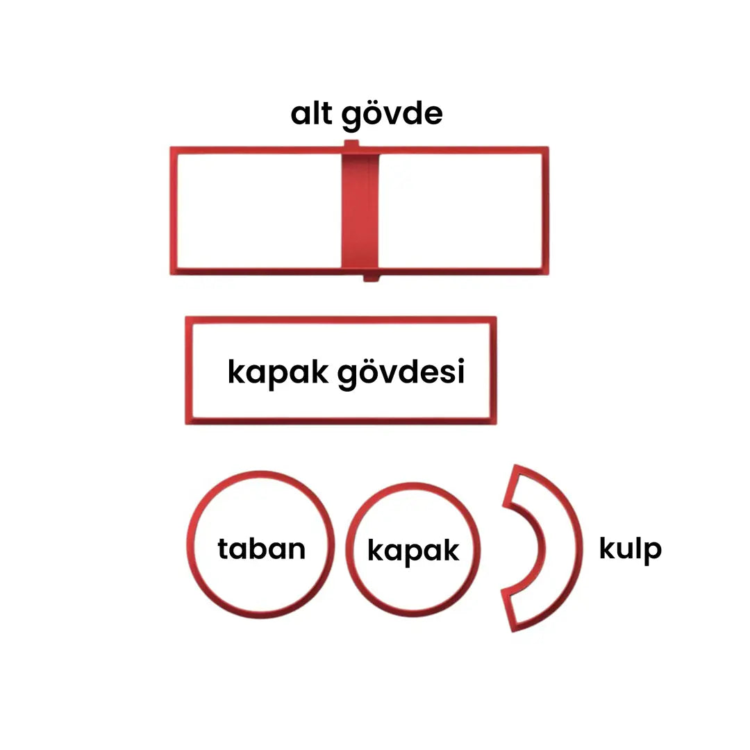 Silindir Tereyağlık Kesici Şablon Seti
