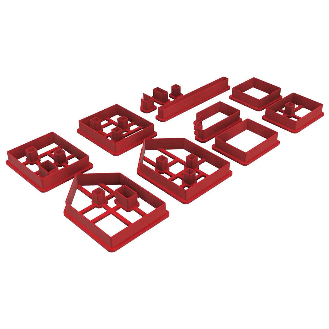 Minyatür Ev 03 Tealight Mumluk Kesici Şablon Seti
