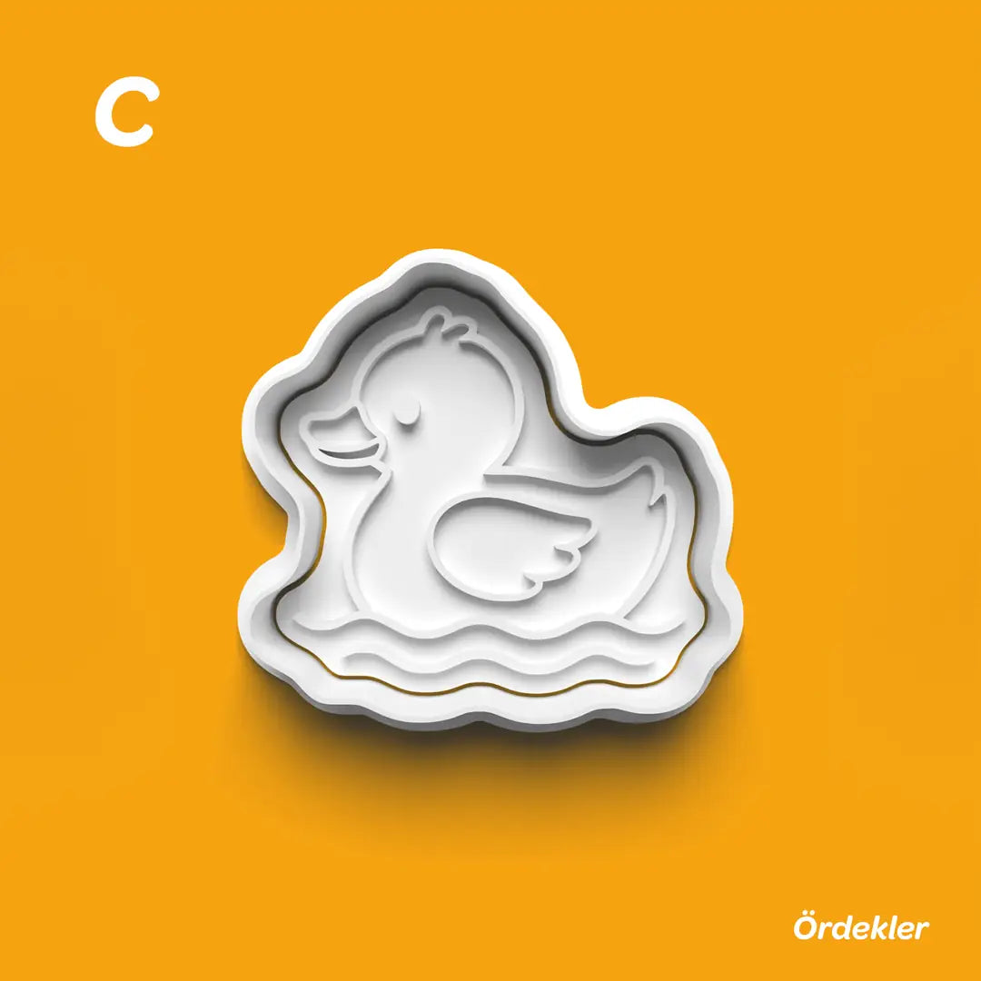 Ördekler - Kurabiye Kalıbı Damga ve Kesici Set