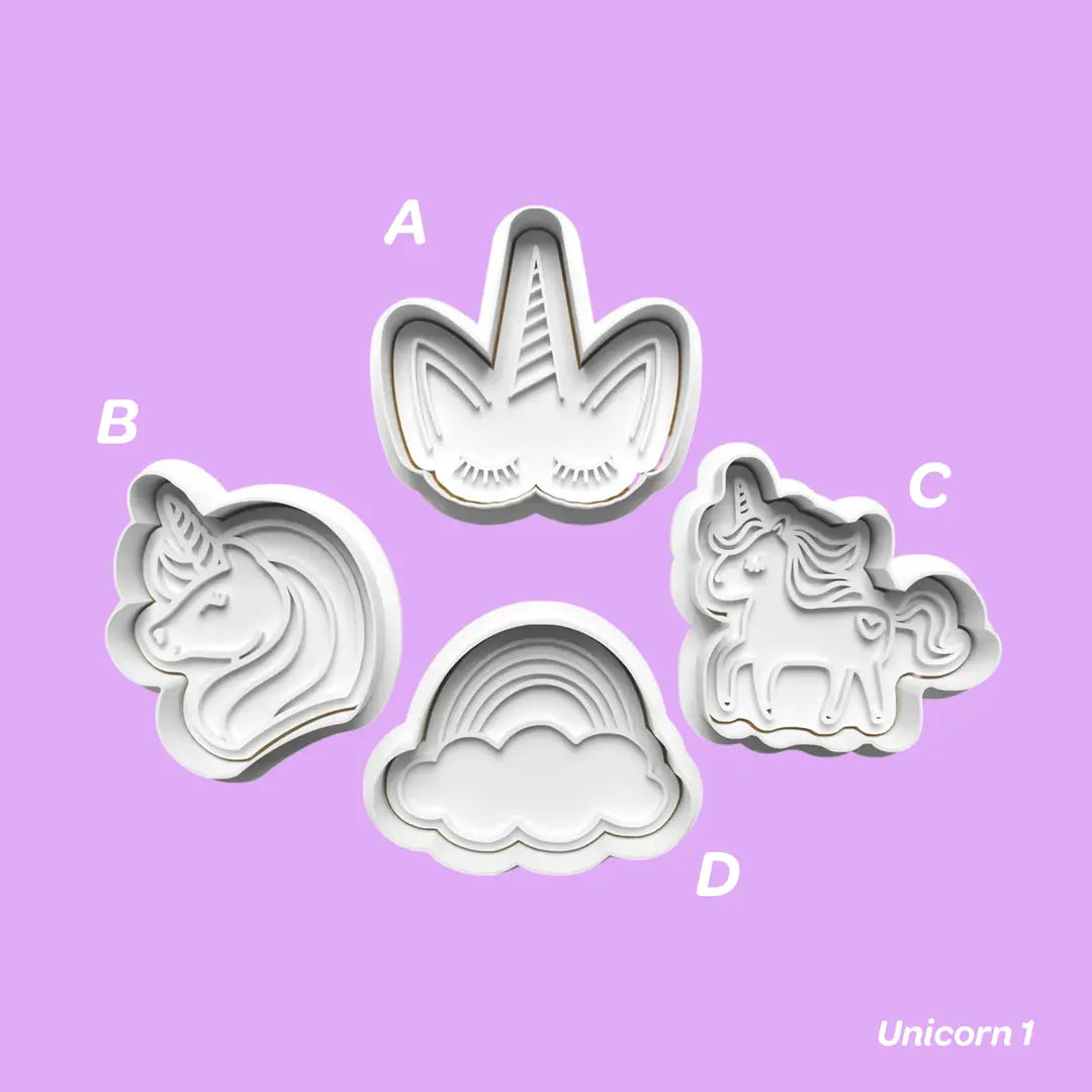 Unicorn 1 - Kurabiye Kalıbı Damga ve Kesici Set