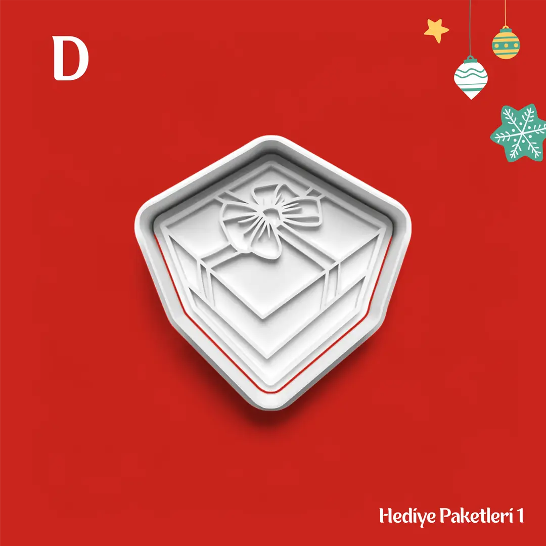 Hediye Paketleri 1 - Kurabiye Kalıbı Damga ve Kesici Set