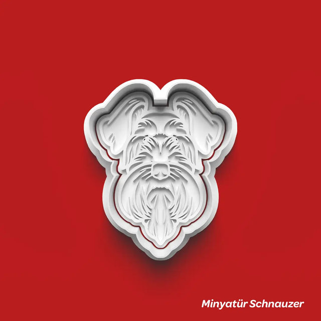 Minyatür Schnauzer - Köpek Cinsleri Serisi Kurabiye Kalıbı Damga ve Kesici Set