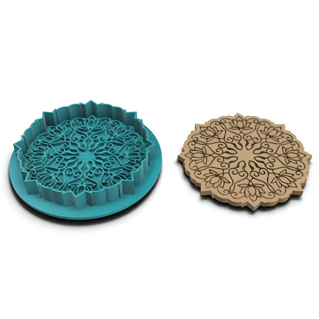 Mandala 06 - Kurabiye Kalıbı Damga ve Kesici Set