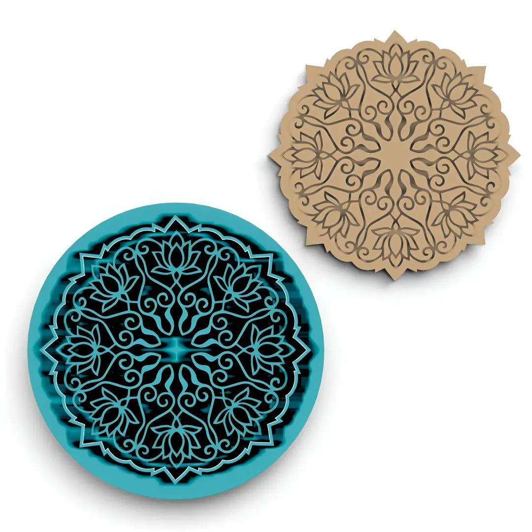 Mandala 06 - Kurabiye Kalıbı Damga ve Kesici Set