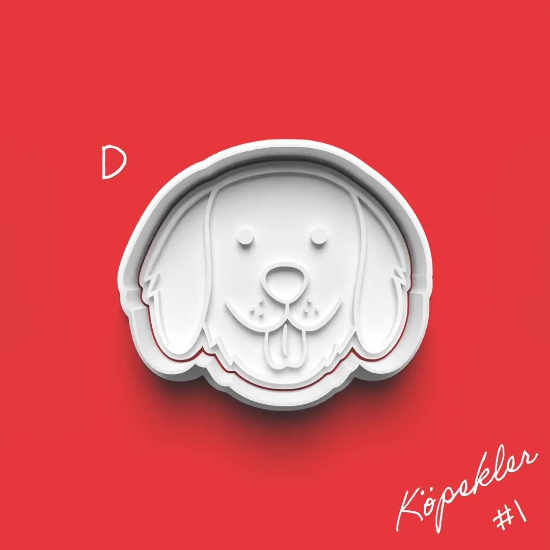 Köpekler #1 Serisi Kurabiye Kalıbı Damga ve Kesici Seti
