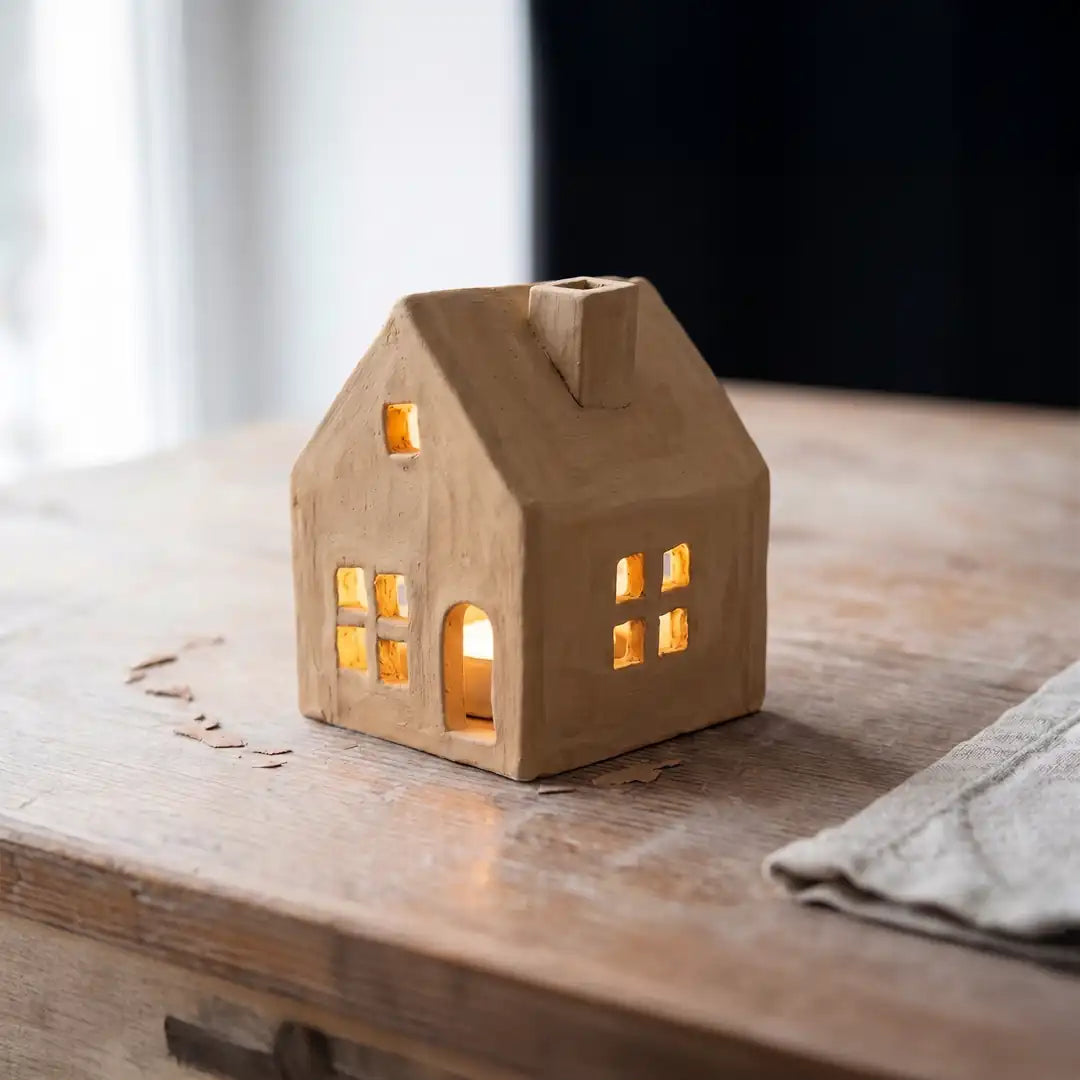 Minyatür Ev 02 Tealight Mumluk Kesici Şablon Seti