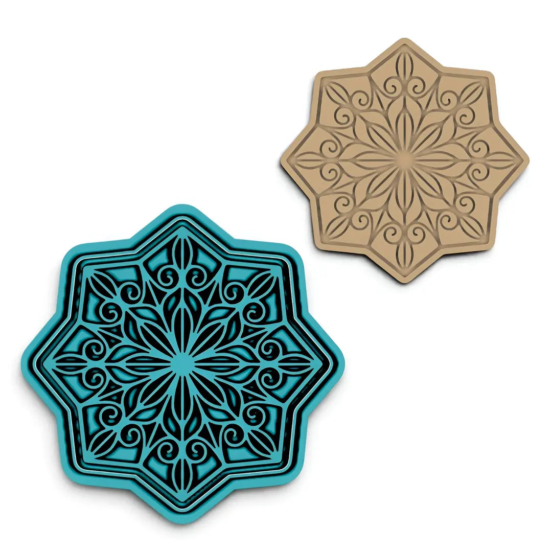 Mandala 03 - Kurabiye Kalıbı Damga ve Kesici Set